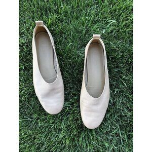 Everlane Womens Leather  Flats Beige 9.5